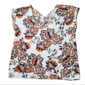 Cropped sleeveless blouse